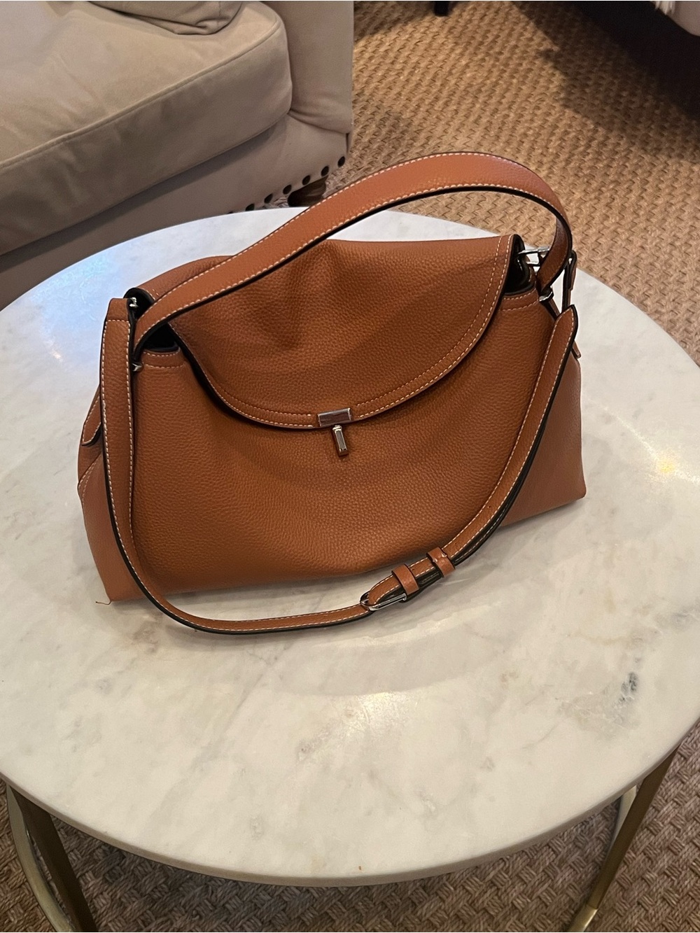 Toteme copy t-lock bag in tan